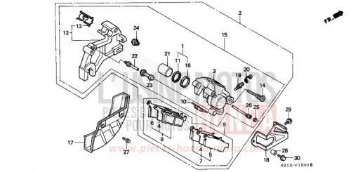 REAR BRAKE CALIPER XR250RN de 1992
